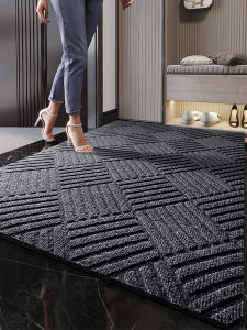 Modern Simple Entrance Door Mat Anti-Slip Rubber Outdoor Mud Removal PVC Door Mat Home Use Carpet for Living Room