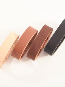 Genuine Leather Leather Belt Ring Handmade DIY Leather Pant Belt Belt Shoulder Strap Ring Tail Strap Vegetable Tanned Leather Top Layer Brass