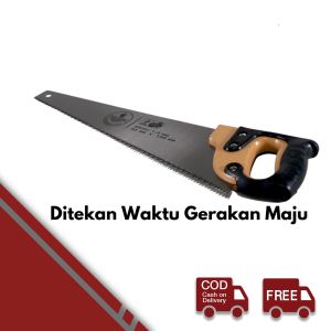 Gergaji Tukang Kayu Tangan 18 inch Jet Cut S50C Wood Hand Saw 45cm