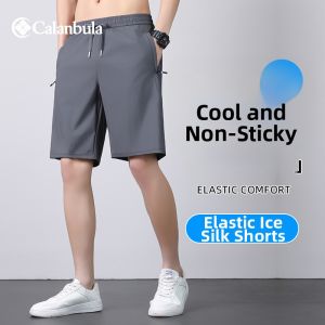 Calanbula | New Summer Breathable Oversize Ice Silk Light Sport Shorts