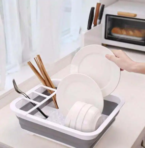 Collapsible Foldable Kitchen Storage Holder And Dish Drainer Rack