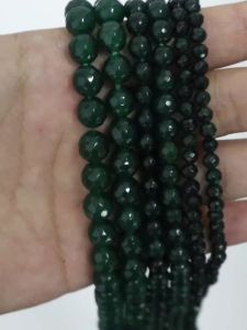 4 6 8mm Natural Faceted Green Treasure Emerald Stone Beads Loose Beads For Jewelry Making DIY Necklace Bracelets Accessories