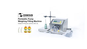 Zonun ZS-PP531W กึ่งอัตโนมัติเครื่องดื่มน้ำหอมโลชั่นแชมพูชั่งน้ำหนักเครื่องบรรจุปั๊ม Peristaltic ขวดขวดฟิลเลอร์