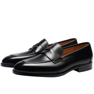 Waileoi 2025 New Mens Loafers Genuine Leather Handmade Breathable Business Shoes Summer Casual Slip-On round Toe Rubber Sole