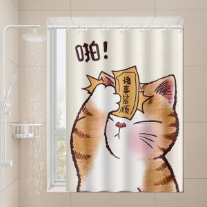 Bathroom Cartoon Waterproof Moldproof Small Window Light Blocking Curtain Toilet Privacy Shade Curtain Home Decorative Fabric