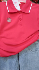 Red Polo Shirt for Kids Boys 2-12 Years Old Korean Style Christmas Party Outfit Polo for Boys