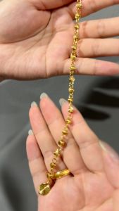 Rantai Tangan Gelang Cincin Emas Sadur Perempuan emas 916 Emas Bangkok Korea 24K Bracelet Ring Set Gold Plated