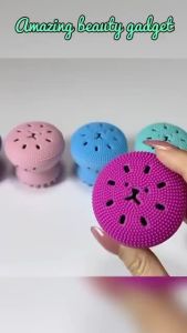 VIVABORONG BUNDLE 5PCS Jellyfish Octopus Colourful Facial Cleanser Span Sotong sponge cuci muka Jelly Fish Brush