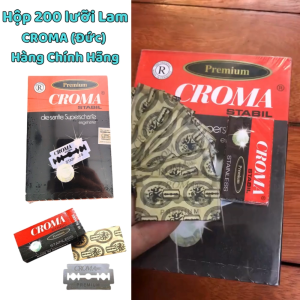 Hộp 200 lưỡi lam Croma (Đức) - Hộp 10 lưỡi x 20 hộp Sản xuất tại đức siêu bén siêu bền chính hãng.