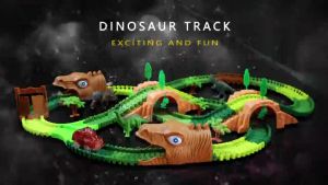 Hộp Đồ Chơi Đường Ray Xe Đầu Khủng Long Pin 268 Miếng - Đồ Chơi Lắp Ráp Mô Hình