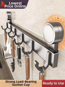 Multifunction Suction Kitchen Hooks Shelving