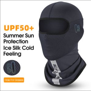 WEST BIKING  Full Face Cover Headgear Summer Breathable Anti-UV Ice Silk Face Mask Ourdoor Sports Balaclava Anti-mosquito Headgear