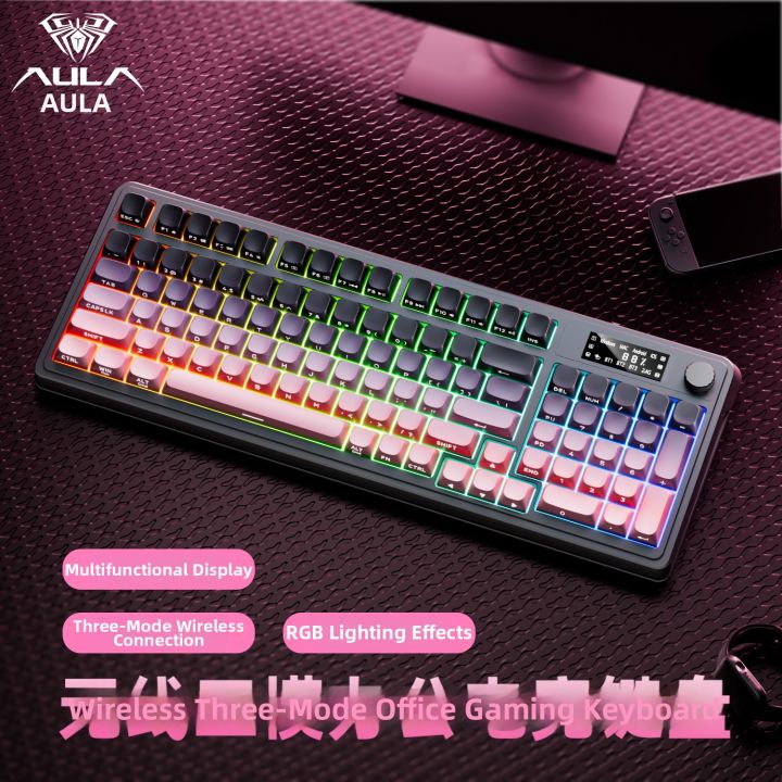 AULA | Bluetooth Wireless Keyboard for Gaming and Office Rechargeable ...