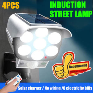 Outdoor Motion Sensor Solar Lights 77LED Solar Motion Sensor LED Light Outdoor Camera Porch Garden Wireless Security Floodlights