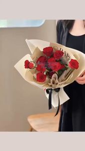 Giấy Gói Hoa Chữ PAPER Phong Cách Hàn Quốc