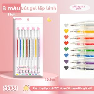 YOUJIAYU | Bút Gel Đính Hạt Kim Tự Thân Màu Lấp Lánh