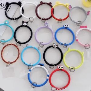 Cute Cartoon Silicone Phone Case Holder Anti-Fall Big Ring Wristband Universal Compatible with All Mobile Phone Shells Couples Men Women Bracelet