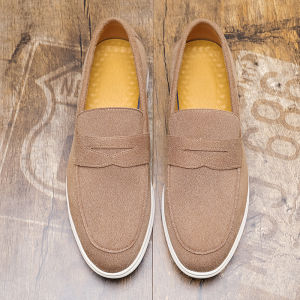 NUDANLAI | Slip-On Suede Loafer Shoes Breathable Casual Mens Shoes