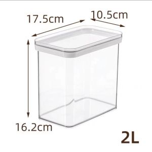 Narukokoko Airtight Dry Food Container Jar Canister Transparent Storage Kitchen Pantry (PET Plastic)