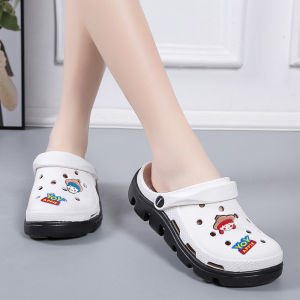 รองเท้าแตะ EVA แบบสวมหัวหนาสำหรับผู้หญิง รองเท้าแตะชายหาดฤดูร้อนสำหรับกลางแจ้ง กันลื่น กันกลิ่น รองเท้าแตะแบบสวมหัวส้นเตี้ย ทรงหวาน