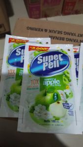 Super Pell Pembersih Lantai Campur Korean Strawberry X Apple 100ml 20 Pouch - Wangi Tahan Lama