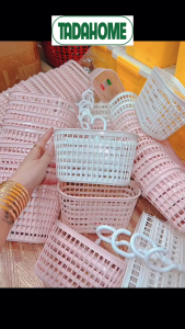 Rổ Hai Quai Đựng Mỹ Phẩm Rổ Móc Đựng Đồ Phòng Tắm Việt Nhật 3218/41/2/5 Giỏ Móc Đa Năng - TADAHOME