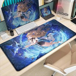 Bandai | Kawaii Luno Wuthering Waves Gamer Mousepad - Anime Pretty Girl Desk Mat Bàn Phím Cao Su Phụ Kiện Chơi Game