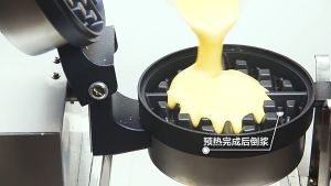 Premium Electric Double-Sided Waffle Maker with Teflon Non-Stick & Stainless Steel Body Adjustable Temperature - Home Kitchen Appliance