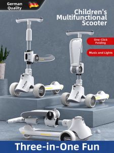 Sit Ride Fold Children Scooter 1-12 Years