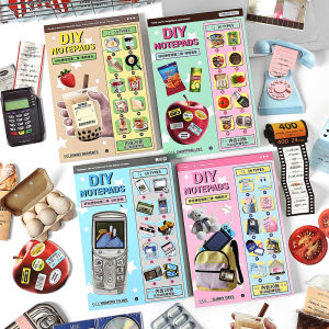 4Style 20 pieces/bag Fun Sticky Notes Second Series Material Book Cute Food Handbook Diary DIY Decoration Material Paper Cards