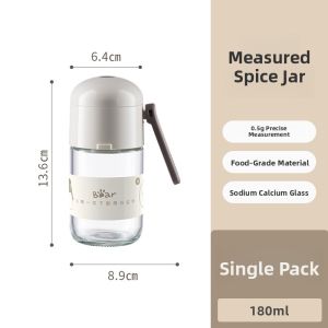 Bear | Quantitative Glass Salt Container with Sealed Moisture-proof Design