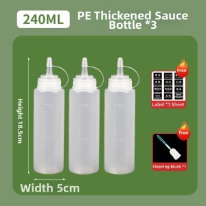 TAFUMAN | Squeeze Sauce Bottle Food Grade Pointed Nozzle Home Commercial Use
