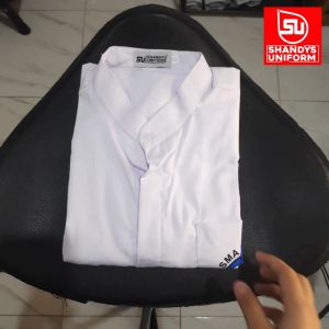 Shandys Uniform I Baju Muslim SMA Al-Azhar Model baju koko lengan Panjang