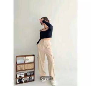 CELANA  PANJANG CARGO ANAK PEREMPUAN PINGGANG HIGHWAIST /CELANA KULOT ANAK CARGO WANITA KEKINIAN TERBARU