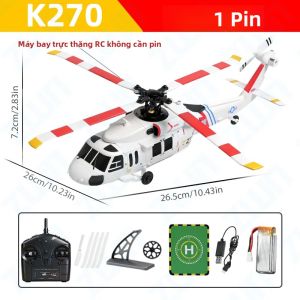 WLtoys K270 RC Trực Thăng 2.4G Con Quay Hồi Chuyển 6 Trục 4CH Quang Học Không Chổi Than Giữ Độ Cao Điều Khiển Từ Xa Đồ Chơi Máy Bay Trực Thăng Cho Trẻ Em