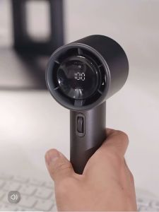 พัดลมมือถือ พัดลมพกพาชาร์จแบตได้ปรับระดับได้ 120 ระดับ จอแสดงผล LED ใช้งานได้ 8 ชม พัดลมมือถือไอเย็น