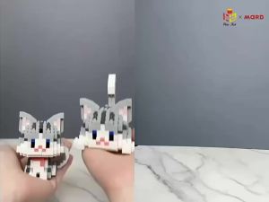 NEW DIY Cute Dog Shiba Inu Fado Husky Teddy Schnauzer Golden Retriever Pets Building Blocks Kit Bricks Model Kids Toy