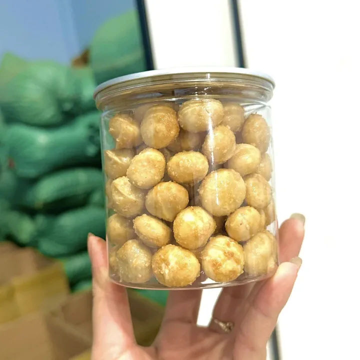 Nhân macca hữu cơ organic sấy mật ong, nhân hạt macca nướng vị mật ong ăn vặt làm quà tặng