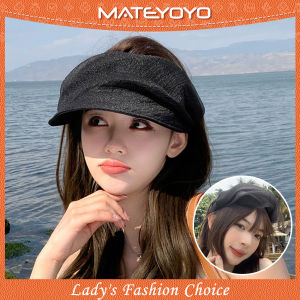 MATEYOYO Women Sun Cap 2 Styles Womens Beach Hat Sun Visor Hat Casual Sun Hats Portable Beach Cap Large Brim Cap Sun Protection Cap UV Protection Organza Hats for Summer Outdoor Travel