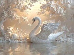 KAYOU | Acrylic Paint By Numbers Swan Animal Painting By Numbers on Canvas Coloring By Number for Adults Paint Digital Art