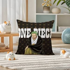 Bandai | One Piece Blackbeard Marshall Teach Anime Plush Pillow Cover Soft Short Plush Cushion Cover For Sofa Bedroom Home Decor Gift
