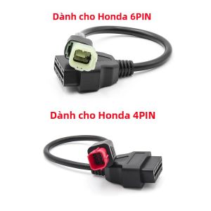 Cáp Chẩn Đoán Xe Máy Honda 4PIN 6PIN Sang 16PIN OBD 2 Bộ Chuyển Đổi Mở Rộng Với Đầu Nối 16PIN OBD2 Để Chẩn Đoán Xe