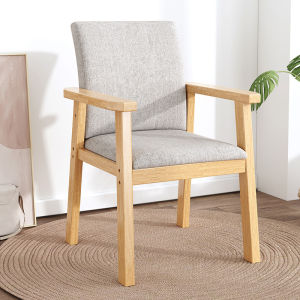 Elderly-Friendly Wide-Back Wooden Armchair