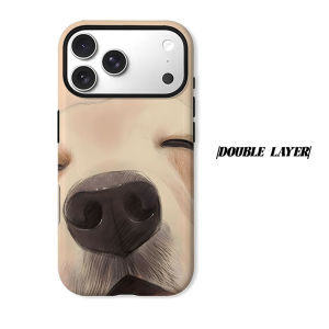 Warm Labrador Sketch Phone Case for iPhone 18 17 16 15 14 13 12 11 Air Pro Max Plus Double-layer Cover