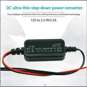 Aideepen | Ultra-thin Step Down Converter DC-DC 12V to 3.3V-9V Non Isolated Voltage Reducer Regulator Auto Protection Vehicular Car Power