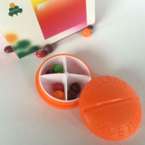 Medicine Box Portable Carry Small Medicine Box 4 Grid Mini Capsule Medicine Box
