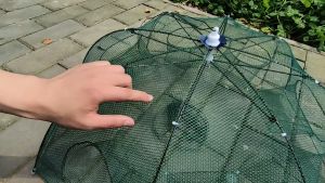 Jaring Ikan 8 Perangkap Bubu Jala Udang Kepiting Automatis 8 Lubang Bubu Payung Alat Jaring Pancing Jala Ikan Udang Kepiting Multifungsi