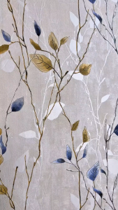 Luxury Textured Foam Wallpaper 106cm x 300cm (3m) with floral design - Self Adhesive Embossed Foam Wall Sticker