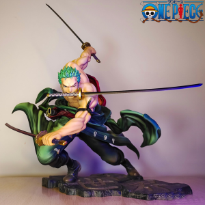 Bandai | Hot One Piece 10cm Anime Figure GK Roronoa Zoro Three-blade Sa-maximum Manga Anime Statue Action Figure Collection Model Gifts