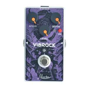Rowin RE-02 Vibrock Chorus & Tremolo Guitar Multi-Effect Pedal True Bypass DC 9V Adapter & Pin Tương Thích Để Chơi Ngoài Trời